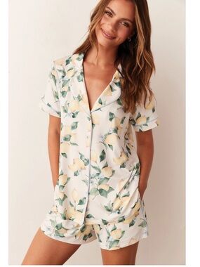 MASON GREY Maren PJ Set in Amalfi Lemon